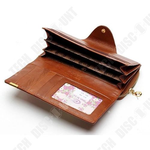 Portefeuille en cuir classique pour femme - Maroquinerie - accessoire