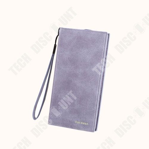 Portefeuilles pour Femmes porte-monnaie Gris Pochettes Design Sac à Main Violet Petite Anse Pratique et Chic Maintien Sécurité