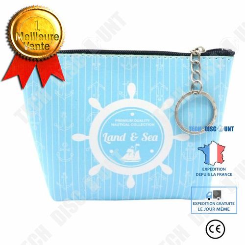 Portefeuille Femmes Cuir Petit Porte-Monnaie Pochette Bleu Clair / Dessin Gouvernail Petit et / Mignon / Multi-Fonctions