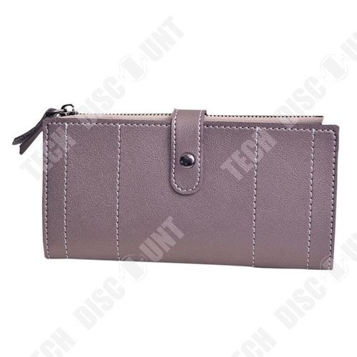 Femmes Utilisation Quotidienne Embrayage Sac à Main de Qualité Pochette Couleur Taupe fermetures Zip Bouton à Pression Sécurisé