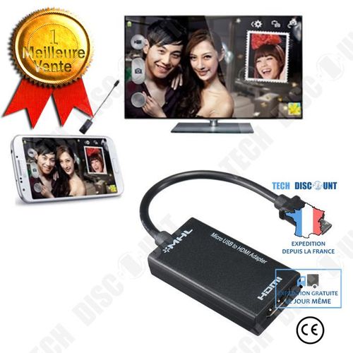 Adaptateur USB connecteur image grande résolution 1080p compatibilité universelle androïde port HDMI haute qualité