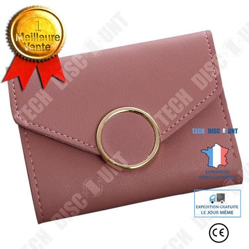 Porte-Monnaie pour Femmes de Couleur Unie Porte-Cartes Sac à Main Couleur Terracotta