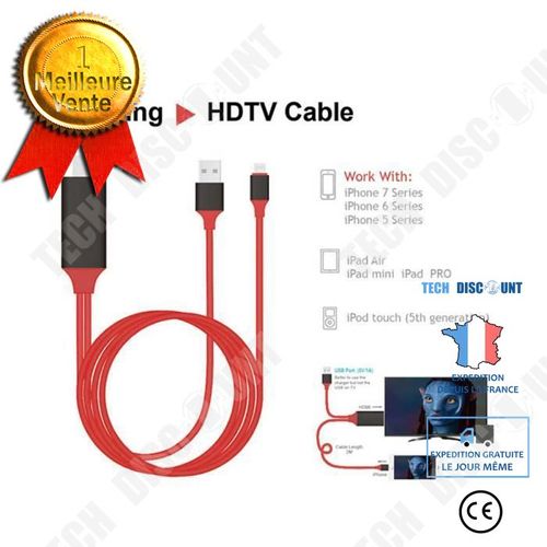 Câble lightning pour HDMI HDTV résolution 1080p haute définition Apple iPad Air pro accessoire câble vidéo audio