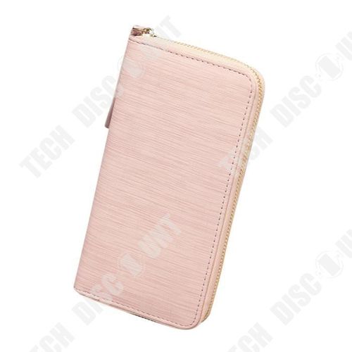 Portefeuille Long en Cuir PU de Couleur Rose Pâle Solide /Résistant /Étanche /Sac à Main / Pour tous types d'Évènements Mariage