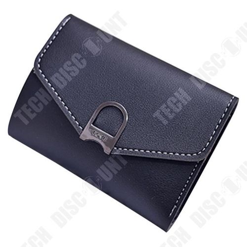 Porte-Monnaie Cuir PU Couleur Noire Femmes Utilisation Quotidienne Sac à Main de Qualité /Pochette /Bouton à Pression