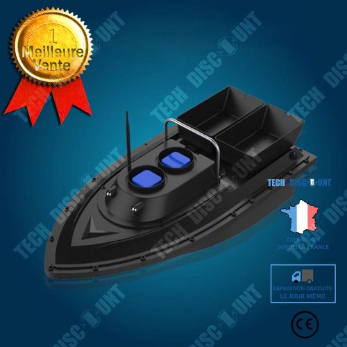 Bateau D'appât De Bateau D'appât Longue Distance À Point Fixe De Moulage D'appât À Double Entrepôt À Télécommande Intelligente 500m