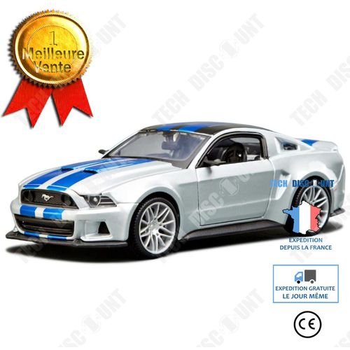 Modèle De Voiture Course Alliage Miniature 1:24 Ford Mustang Gt Collection Jouets Décoration- Cadeau Noël Pour Homme Enfant