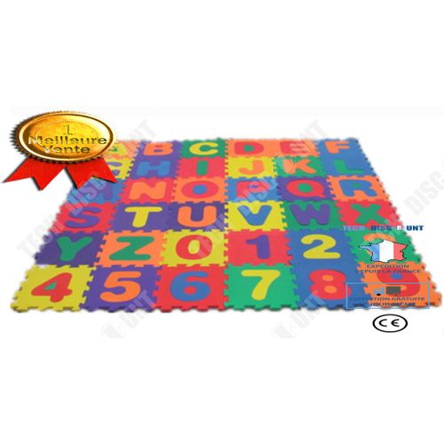 Neuf Puzzle Tapis Mousse Bébé Alphabet Et Chiffres 36 Dalles 32x32 Cm Enfant Bas Âge