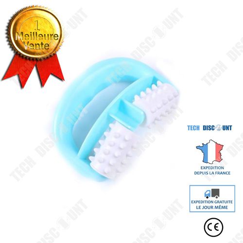 Massager Manuel En Plastique Rouleau De Massage Double Roue Massager Poignée Ronde Massager 