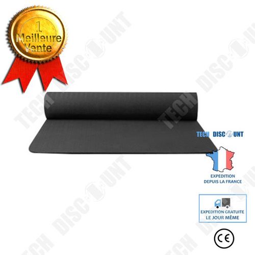 Tapis De Yoga Tapis De Yoga Tpe Tapis D'entraînement Antidérapant Écologique Équipement De Yoga,Noir, 183cmx61cm