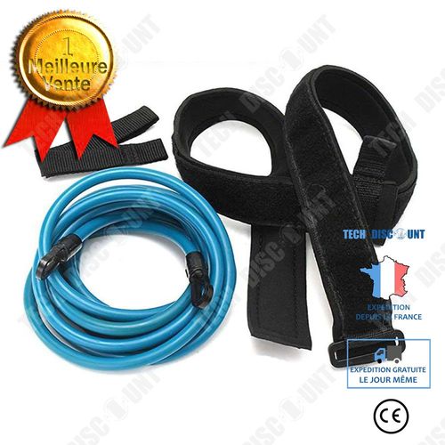 Corde Élastique De Natation Ceinture De Natation Fixe Ceinture D'entraînement De Natation Statique - 6x10x400mm - Bleu