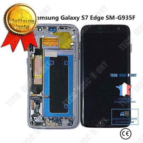 Convient Pour L'affichage De L'écran Lcd Samsung Galaxy S7 Bord Sm-G935f Courbé Assemblage Avec Cadre