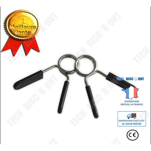 2pcs 25 Mm Boucle Fitness Barre Spéciale Haltère Barre Barre D'haltères Ordinaire Boucle Clip Circlip Boucle Anti-Perte Avec Poignée