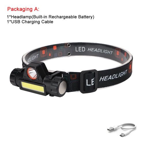 Emballage A - Le Noir - Lampe Frontale De Pêche À Led, Puissante, Rechargeable, Avec Aimant, Lampe Frontale Pour Poisson