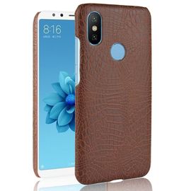 Étui Pour Classique Élégant Xiaomi Mi A2 /Mi 6x Housse De Protection Compatibilité Anti Éraflure Mode Classique D'alligator - Le Brun