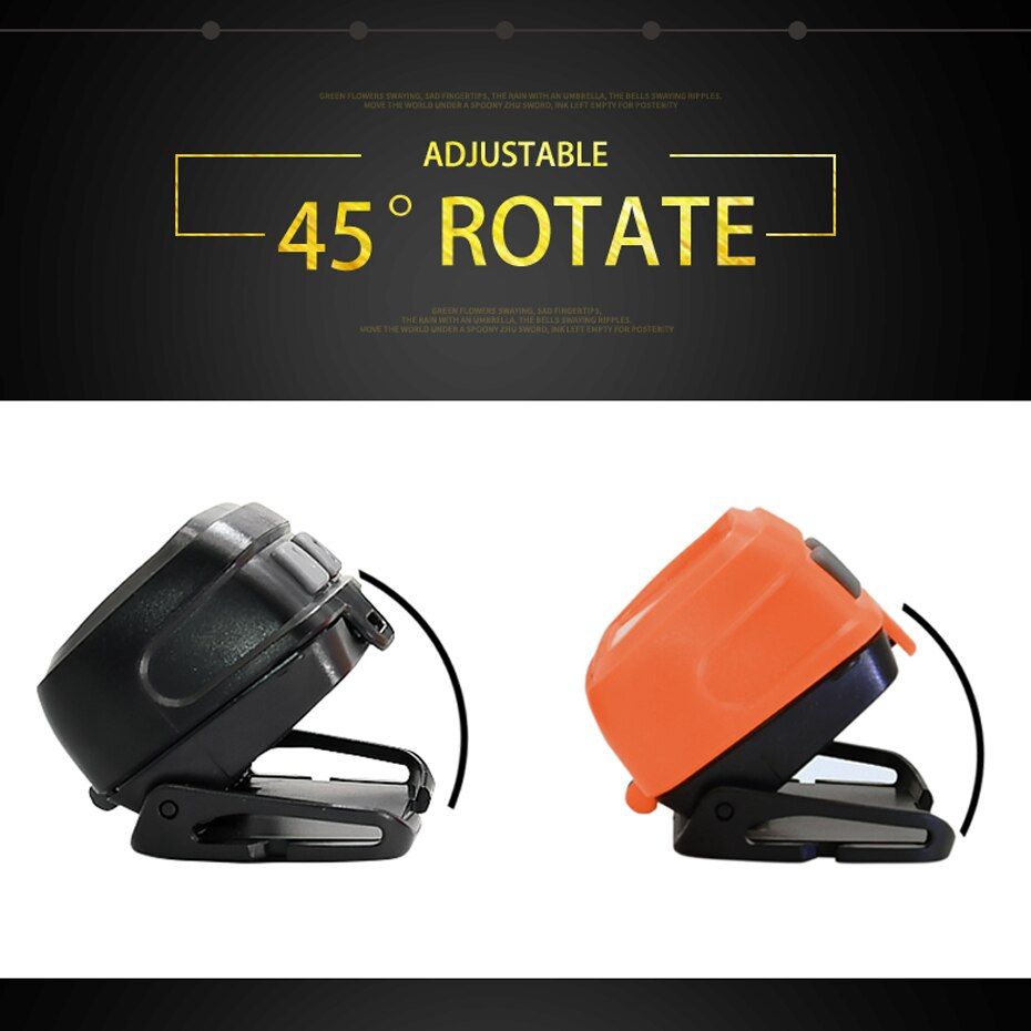Orange - Mini Lampe Frontale R5, 1000 Lumens, tanche Ipx4, ... - 4