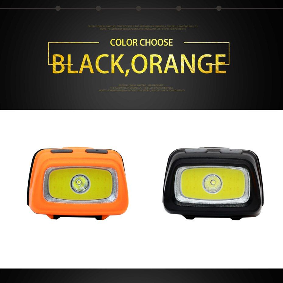 Orange - Mini Lampe Frontale R5, 1000 Lumens, tanche Ipx4, ... - 6