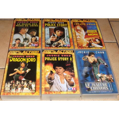 Lot 6 Vhs Jackie Chan Dragon Lord Police Story Police Story 2 Le Marin Des Mers De Chine Le Maitre Chinois Bronx