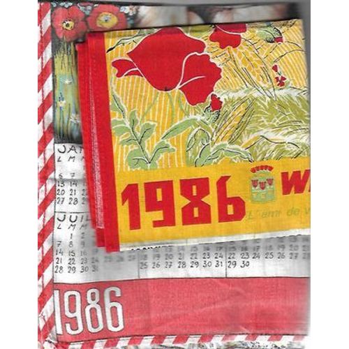 Torchons Calendrier 1986