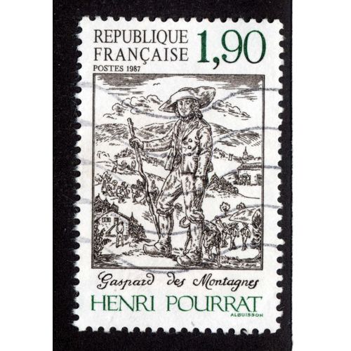 Timbre : 1987 Henri Pourrat Gaspard Des Montagnes,République Française,Postes,1,90