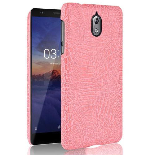 Classique Élégant Étui Pour Nokia 3.1 Compatibilité Housse De Protection Mode Classique D'alligator Anti Éraflure - Couleur Rose