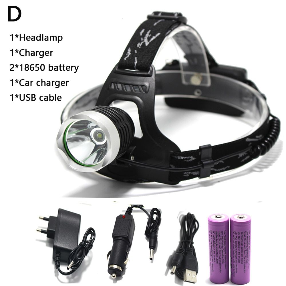 Lampe Frontale tanche, 3 Modes De Lampe Frontale, Lampe Tor...