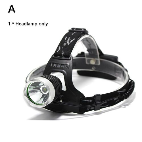 Lampe Frontale Étanche, 3 Modes De Lampe Frontale, Lampe Torche + 2 Piles Phare Led X Xml-T6 + Chargeur, 18650 Lm
