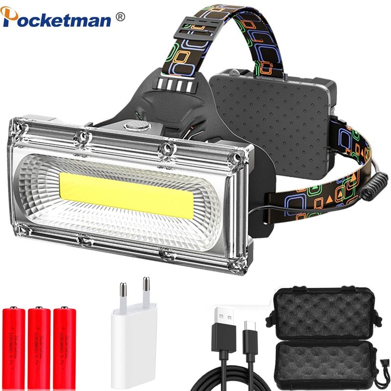 Lampe Frontale tanche  Longue Porte Cob, Alimente Par Ba... - 2