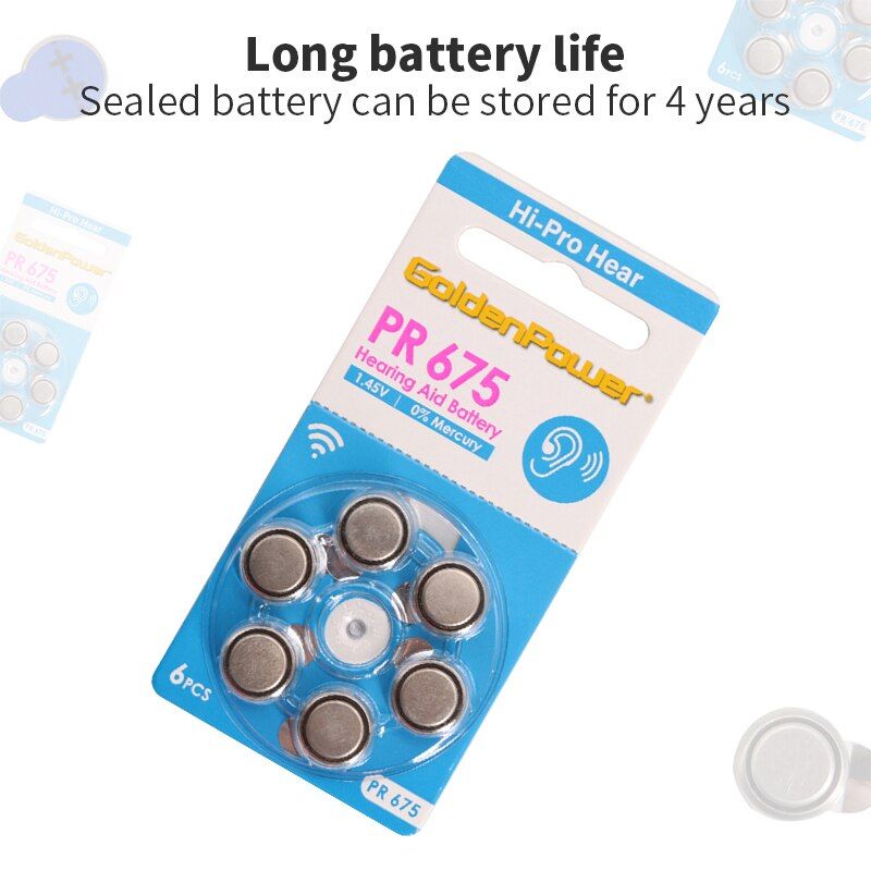 60pcs - A10-PR10 - Batterie, accessoires auditifs, 1 bo�te/6... - 5