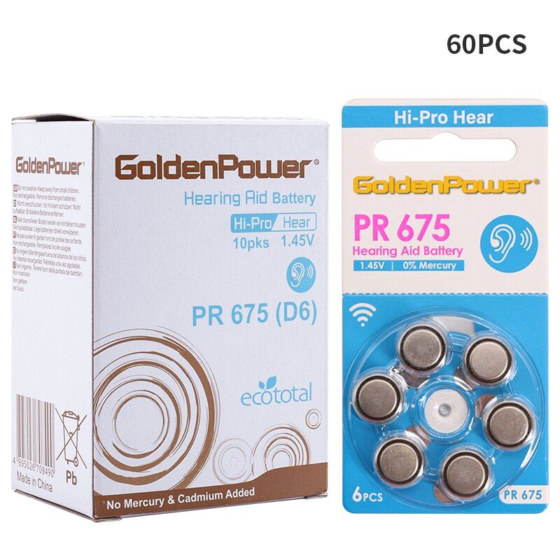 60pcs - A10-PR10 - Batterie, accessoires auditifs, 1 bo�te/6... - 7