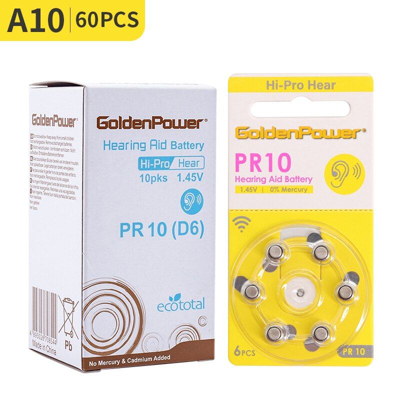 60pcs - A675-PR675 - Batterie pour appareils auditifs, 1 bo�... - 2