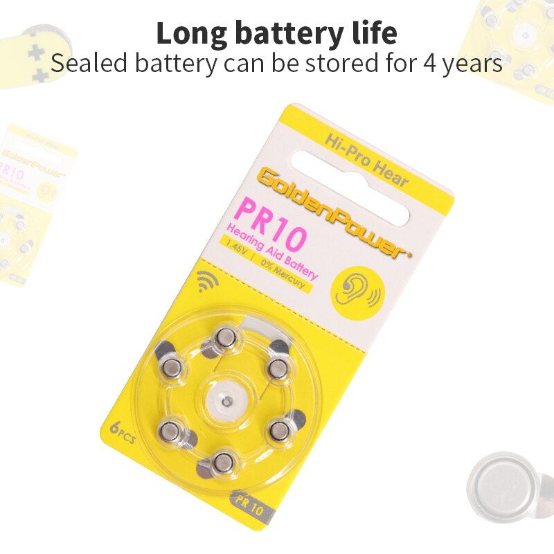 60pcs - A675-PR675 - Batterie pour appareils auditifs, 1 bo�... - 4