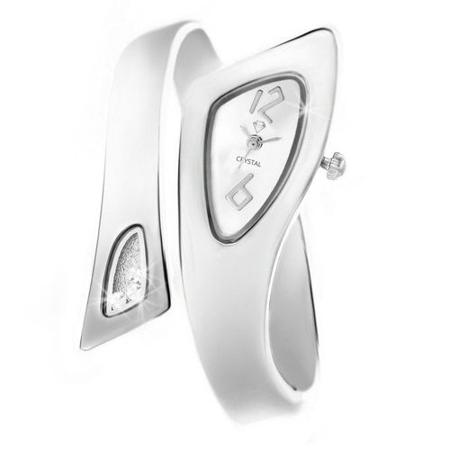 Montre Lyana Argentée Sc Crystal Ornée De Cristaux Autrichiens