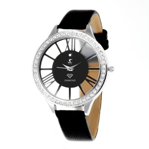 Montre Lara Sc Crystal Ornée D'un Véritable Diamant Et De Cristaux Autrichiens