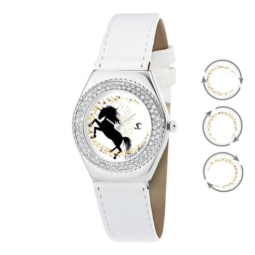 Montre Alysson Licorne À Mouvement Tournant Sc Crystal Ornée De Cristaux Autrichiens