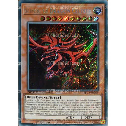Carte Yu-Gi-Oh Sbcb-Fr201-Se Slifer, Le Dragon Céleste Se Neuf Fr