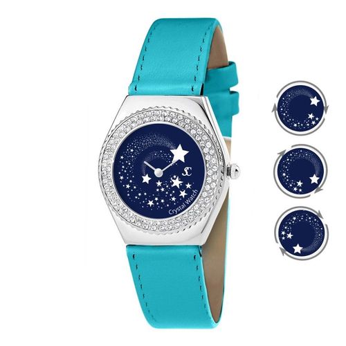 Montre Alysson Étoiles À Mouvement Tournant Sc Crystal Ornée De Cristaux Autrichiens