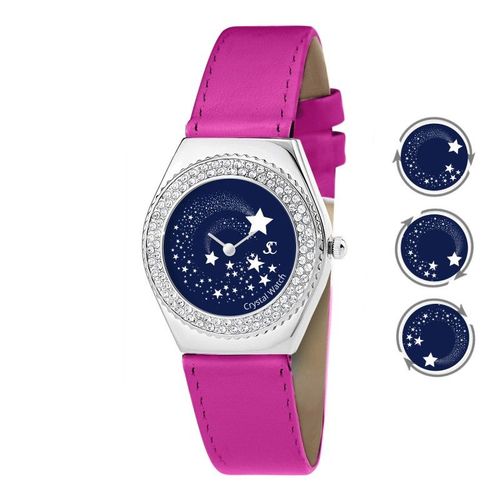 Montre Alysson Étoiles À Mouvement Tournant Sc Crystal Ornée De Cristaux Autrichiens