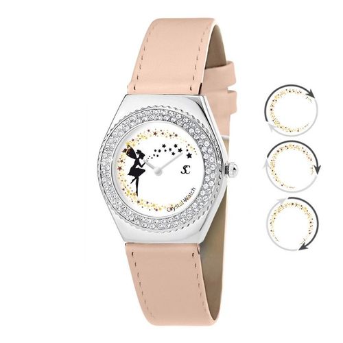 Montre Alysson Fée À Mouvement Tournant Sc Crystal Ornée De Cristaux Autrichiens