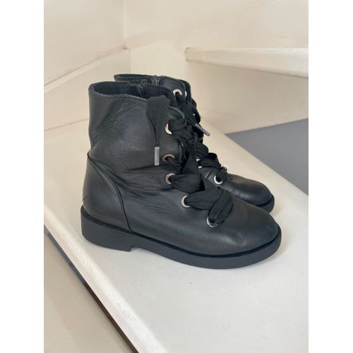Bottines En Cuir À Lacets (Zara) - 28