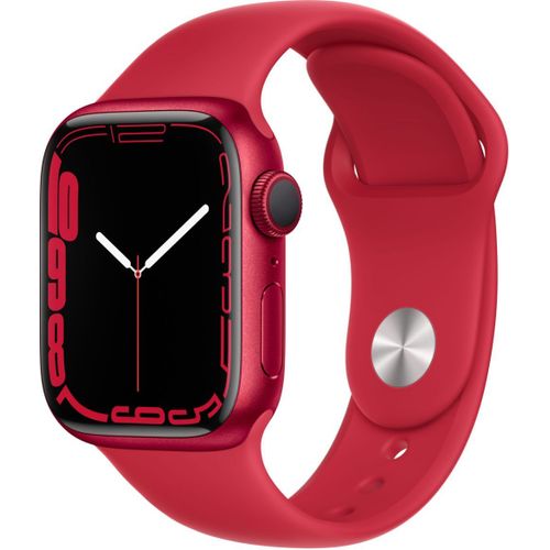 Apple Watch Series 7 (Gps) - Boitier 41 Mm Aluminium Rouge Avec Bracelet Sport Rouge