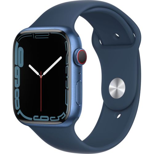 Apple Watch Series 7 (Gps + Cellular) - Boitier 45 Mm Aluminium Bleu Avec Bracelet Sport Bleu