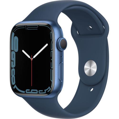 Apple Watch Series 7 (Gps) - Boitier 45 Mm Aluminium Bleu Avec Bracelet Sport Bleu