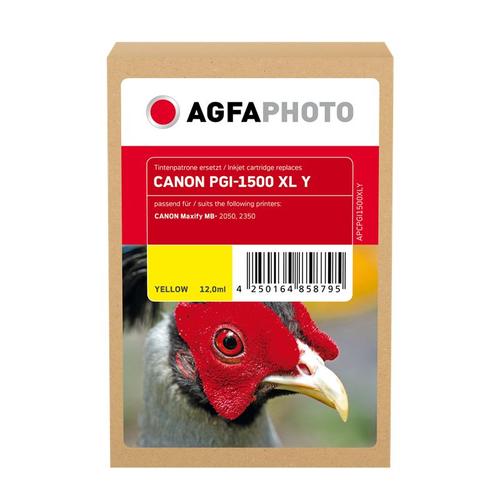 Compatible avec Canon PGI-1500y XL (9195B001) Agfa Photo APCPGI1500XLY Cartouche d'encre Jaune