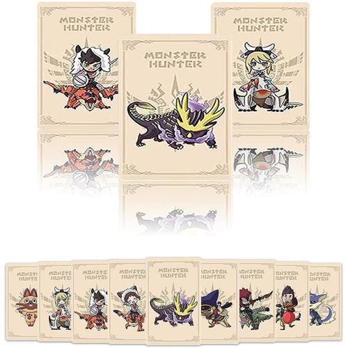 9 Pièces Monster Hunter Rise Nfc Mini Tag Card, Palamute, Palico, Magnamalo, Compatible Avec Switch / Switch Lite / New 3ds