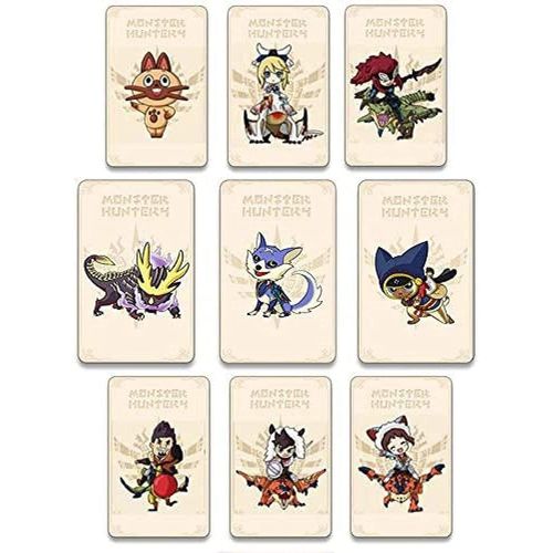 Amiibo Monster Hunter, 9 Carte Amiibo Pour Switch/Switch Lite/New 3ds Inclus : Palamute, Palico, Magnamalo - Carte Tierce