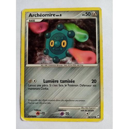 Carte Pokemon Diamant Et Perle - Trésors Mystérieux : Archeomire 74/123