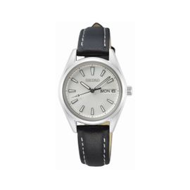 Montre Femme Seiko Classique En Cuir Noir
