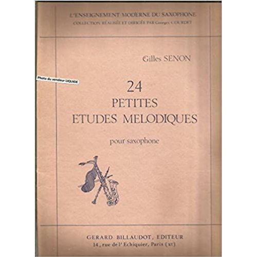 24 Petites Études Mélodiques Pour Saxophone