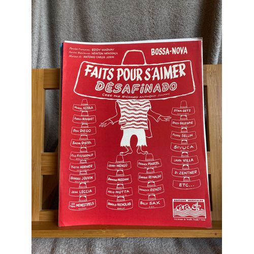 Faits Pour S'aimer Desafinado Carlos Jobim Partition Chant Piano Acc. Caravelle